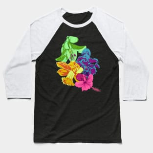 Octopus Flower Garden Baseball T-Shirt